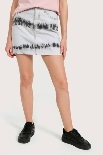 Falda De Algodón Mini Mujer Jeans Minifalda