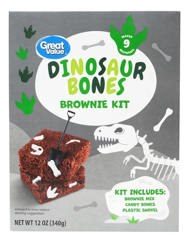 Great Value Dinosaur Bones Brownie Kit 340 G