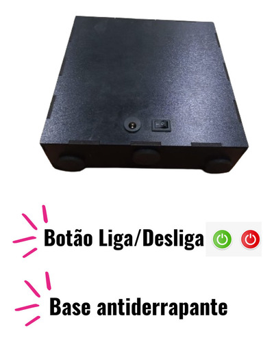 Luminária Play 16x16 Abajur De Mesa Led Gamer Geek Mdf