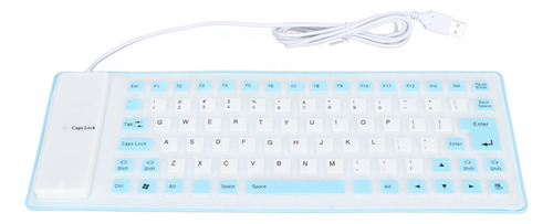 Teclado Azul De Silicona De 85 Teclas, Diseño Totalmente Sel