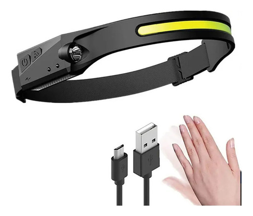 Linterna Frontal Led Recargable De 350 Lentes