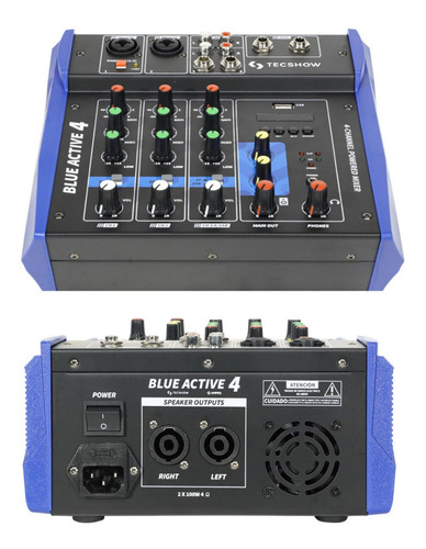 Consola Potenciada American Pro 4 Canales 200 W 4 Y 8 Ohms