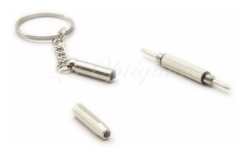 Imagen 2 de 4 de Mini Desarmador 4-en-1: Tuerq, +/-, Llavero, Lentes, Reloj, + Regalos!