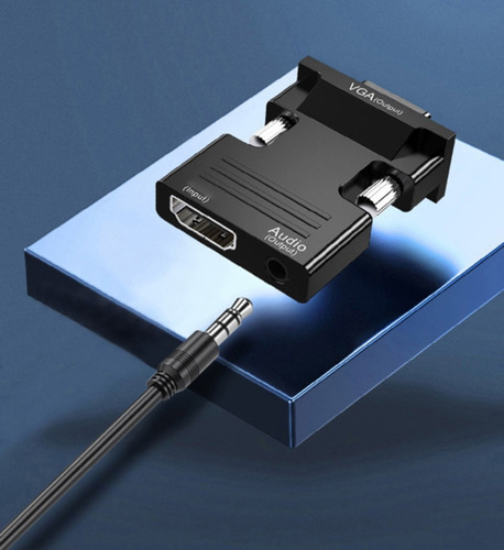 Convertidor Adaptador Hdmi Hembra A Vga Macho Y Audio 3.5 (Usado)