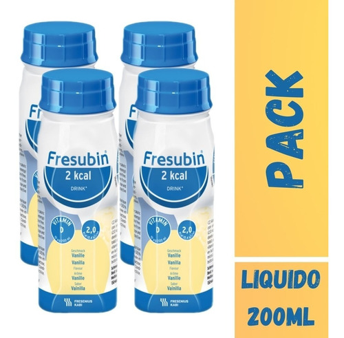 Suplemento en líquido Fresenius Kabi  Fresubin 2 Kcal Drink carbohidratos sabor vainilla en botella de 800mL pack x 4 u