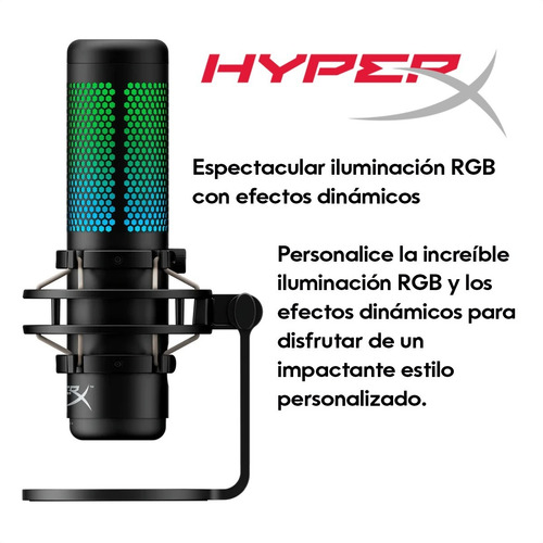 Imagen 4 de 10 de Hyperx Quadcast S, Micrófono Usb Multipatrón Gamer Streaming