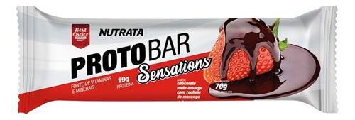Suplemento em barra Nutrata  Protobar proteínas Protobar sabor  sensations em caixa de 560g  pacote x 8 u