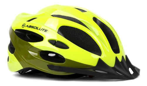 Capacete Ciclismo Absolute Nero Com Pisca Led Bike Mtb Cor Amarelo/Oliva Tamanho M - 54-58cm