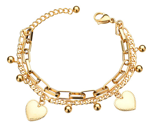 Pulsera T Para Mujer De Acero Inoxidable Con Forma De Corazó