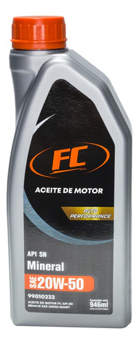 Aceite Fc 20w50 Mineral 1 Lts