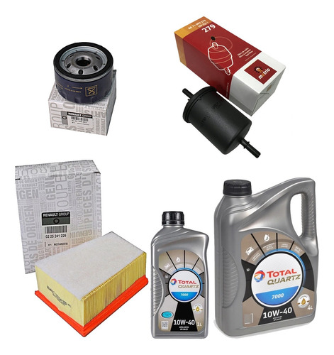 Kit Filtros 5l Aceite 10w40 Renault Symbol K4m 1.6 16v