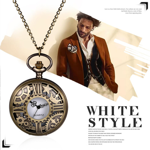 Reloj De Bolsillo Jewelrywe Stempunk Colgante Para Hombres M Color