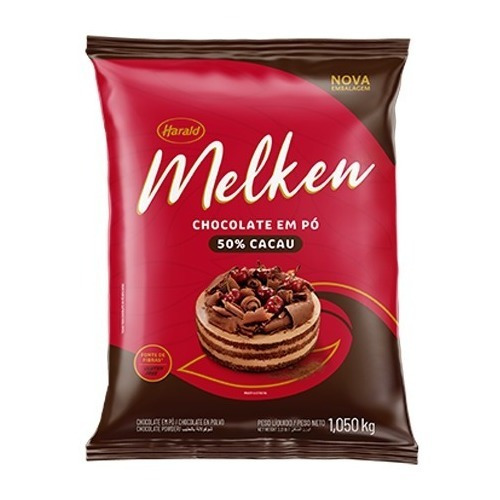 Chocolate Em Pó 50% Cacau Melken Harald 1,050kg