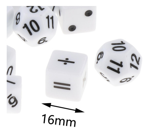 Juego De 24 Dados Didácticos, Añadir, Restar, Multiplicar,