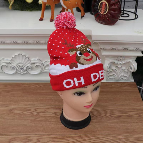 Lote 9 Gorro De Navidad Con Luz Led Regalo Navideño Mayoreo