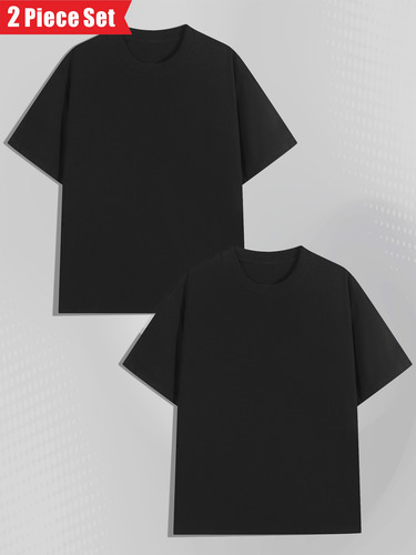 Conjunto De 2 Camisetas Básicas De Manga Corta En Colores