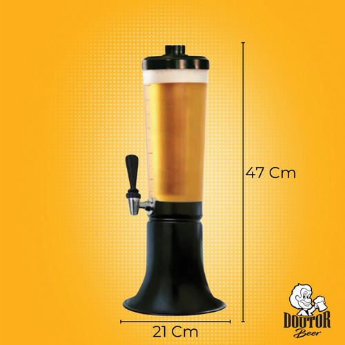 Chopeira Portátil Chopp Doutorbeer 2l Com Taphandle Prata