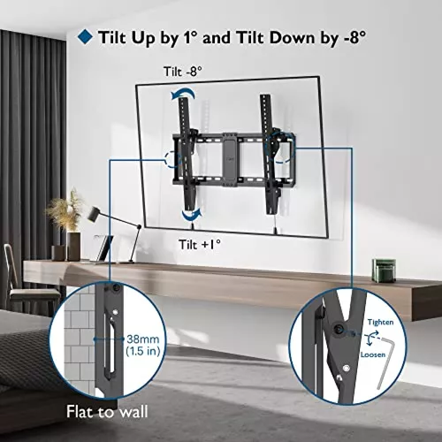 Bontec Soporte De Pared Inclinable Para Tv Para La Mayoría D