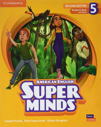 American Super Minds 5 - Students Book, De Herbert Puchta. Editora Cambridge, Capa Mole Em Inglês, 2021