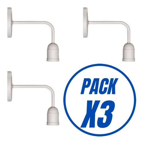 Imagen 4 de 10 de Pack X 3 Lampara Aplique Pared Industrial Moderno Vintage