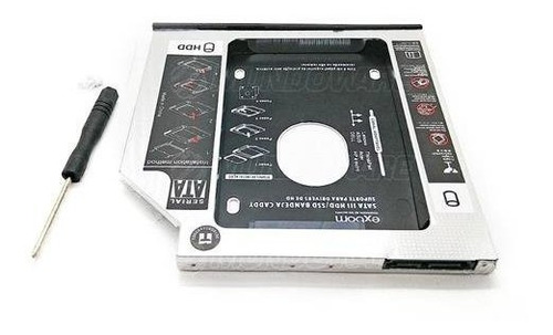 Imagem 2 de 8 de Adaptador Case Caddy Hd Ssd Sata 2.5 Gaveta Notebook 9,5mm