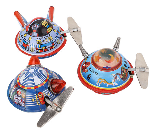 Juguete Vintage Wind Up Spacecraft Coleccionable Clockwork S