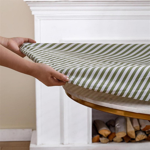 Mantel Redondo Resistente A Las Manchas De Pvc 48 Pulgadas