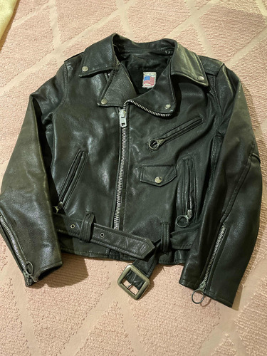 Campera Usa Cuero Rockabilly Moto