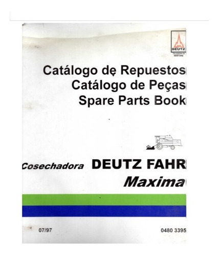 Imagen 1 de 5 de Manual Despiece Repuestos Cosechadora Deutz Fahr Maxima