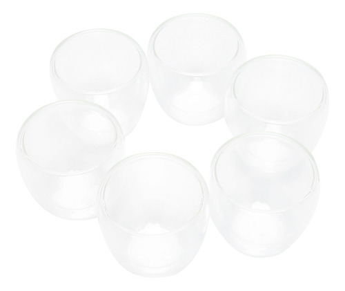6 Tazas De Café De 100 Ml, Leche Aislante De Doble Pared Tra