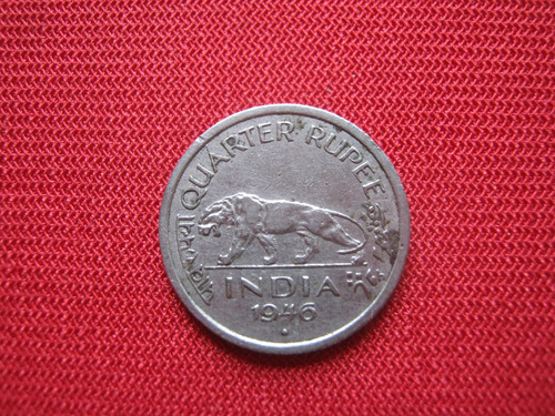 India  1/4 Rupia 1946