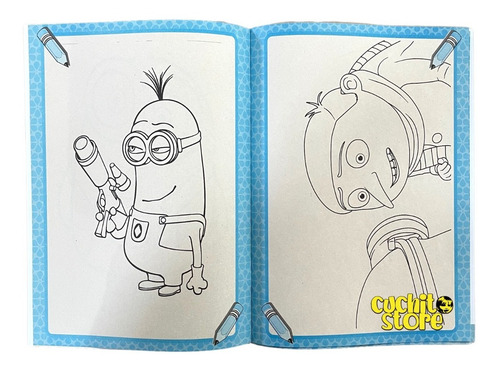 Pack 2 Libros Para Colorear Pintar Minions Con Juegos