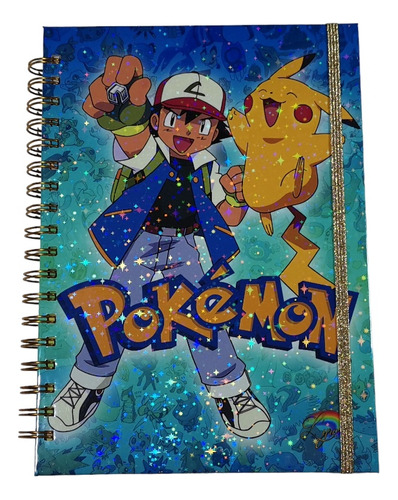 Pokemon Agenda Holográfica Grande B5 Con Esquelas - Pikachu