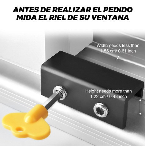 4 Juegos Cerraduras De Aluminio Para Ventanas Correderas,