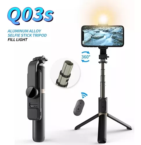 Palo Selfie Celular Gopro Bluetooth Aluminio Tripode Luz