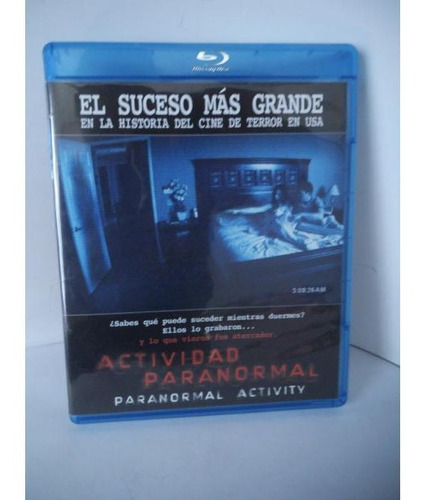 Actividad Paranormal Blu Ray Disc Terror