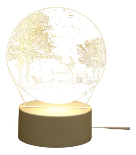 Lámpara Led De Velador 3d Ilusión Diseño Usb (3 Colores)