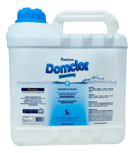 Limpa Bordas Domclor Remove Gordura Tratamento Piscina 5l