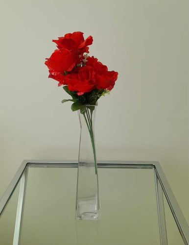 Imagen 3 de 4 de Florero De Vidrio Romboidal 30 Cms