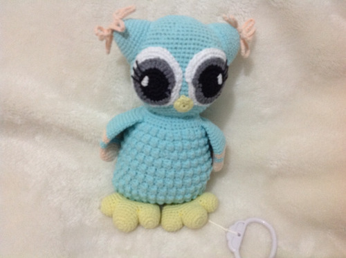 Amigurumi,     Buho Musical,   (25 Cm)    Wooly_co