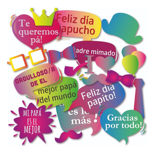 Toppers Y Props Dia Del Padre  Imprimible  Pdf Regalo