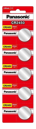 Pila Panasonic Litio Cr2450 Tira Con 5 Piezas