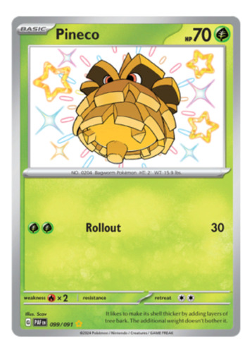 Paldean Fates - 099/091 - Pineco (shiny)