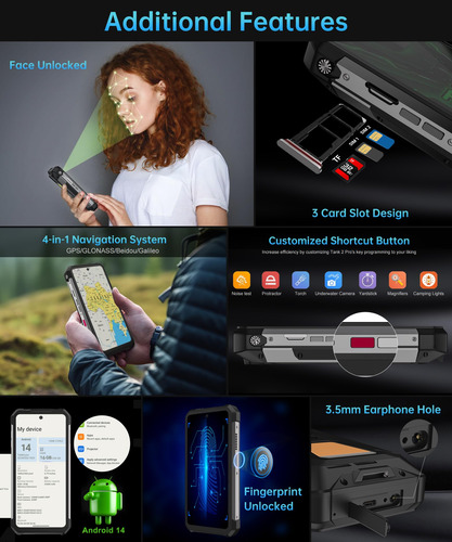 Smartphone 8849 Tank 2 Pro Rugged 12 Gb+512 Gb Android 14