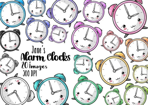 Cliparts Imagenes Png Relojes Alarmas De Color Acuarela Jk4