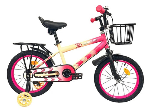 Bicicleta Infantil Randers Smiller Rodado 16 Rosa Powerforce