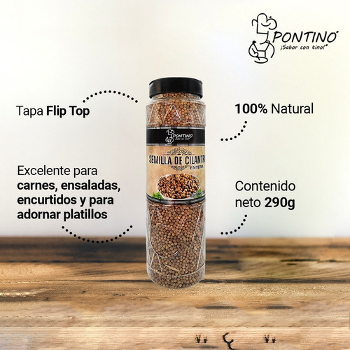 Pontino Semilla De Cilantro 290 Gramos 2 Piezas