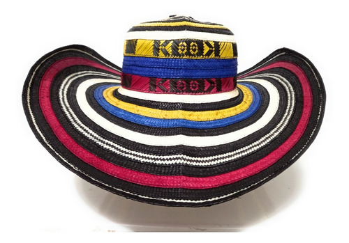 Imagen 2 de 7 de Sombrero Vueltiao Tricolor No. 2 15 Vueltas Colombiano