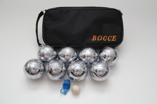 8 Ball 73 Mm Metal Bocce-petanca Set Con Bolsa, Color Negro 