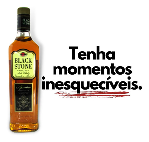 Imagem 2 de 5 de Uísque Barato E Bom Black Stone P/ Presente Envio Rápido 24h